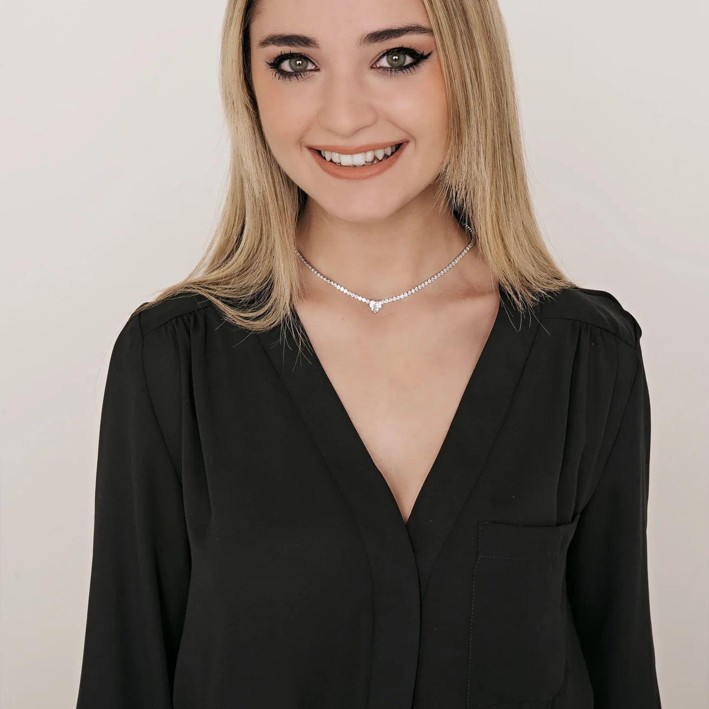 Collar de Corazón de Cristal