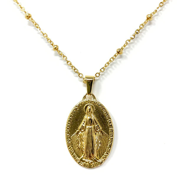 Delicado collar de la Virgen María